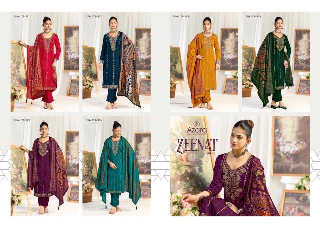 Azara zeenat buy dress material wholesale surat textile catalogue
